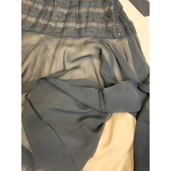 BCBG Halter Chiffon sequin Formal Cocktail Maxi dress 4 - Picture 9 of 11